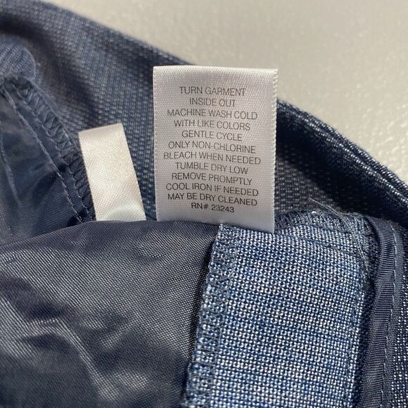 7TH AVENUE NEW YORK CO Suiting Pants Flare Mid Rise Denim Look Blue Womens Sz 4 - Picture 9 of 9